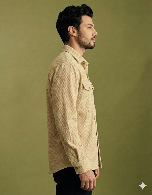 Oversized Shirt with Flap Pockets