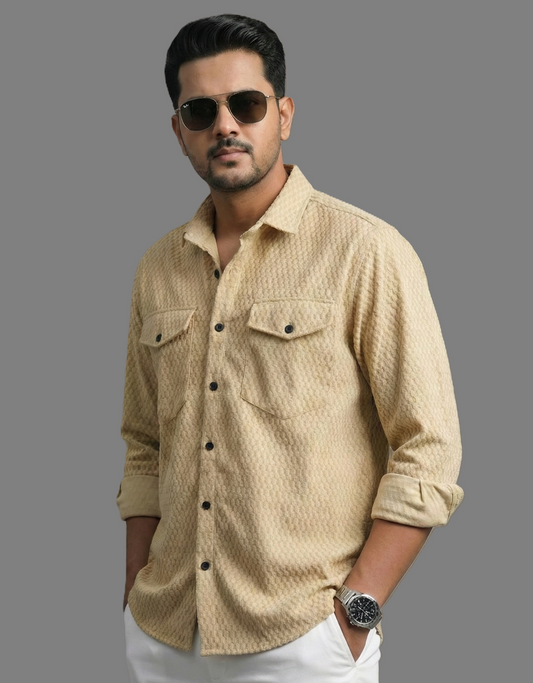 Oversized Shirt with Flap Pockets